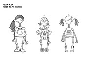 9 robots in the style of doodle., an Object Illustration by palllna (Thumbnail 3 of 4)