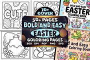 Bold and Easy Easter Coloring Pages, a Seasonal Illustration by Craftsbeefy (Thumbnail 1 of 4)