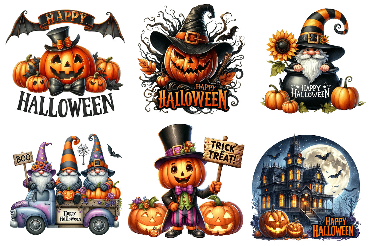 Happy Halloween Sublimation Bundle, an Illustration by Designworld (Photo 6 of 8)