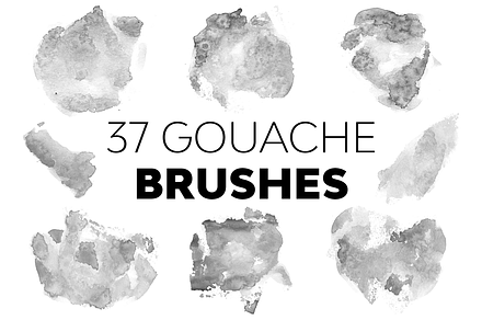 Gouache Brushes, a Brush Add-On by UnicDesign