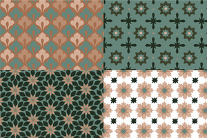 Blue Earth Seamless Patterns Bundle