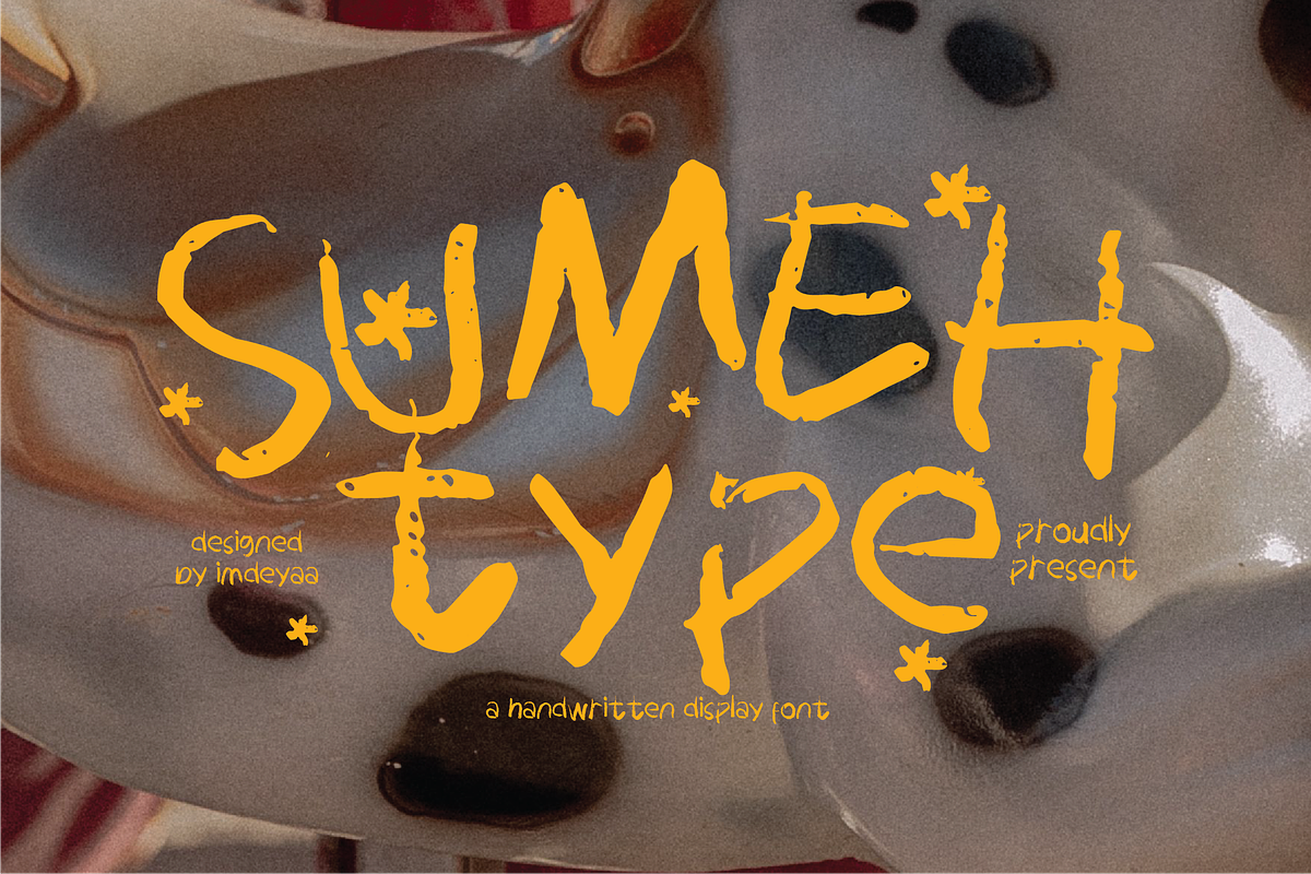 Sumeh | Handwritten Display Font, a Handwritten Font by imdeyaa (Photo 1 of 8)