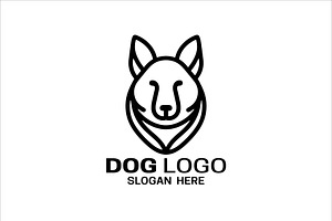 Minimal Outline Dog Logo, a Branding & Logo Template by Vectorium Studio