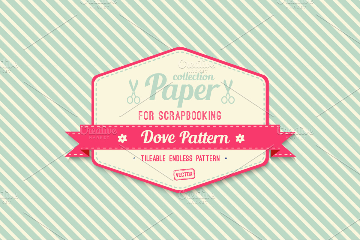 Stripes and dove seamless patterns preview 2