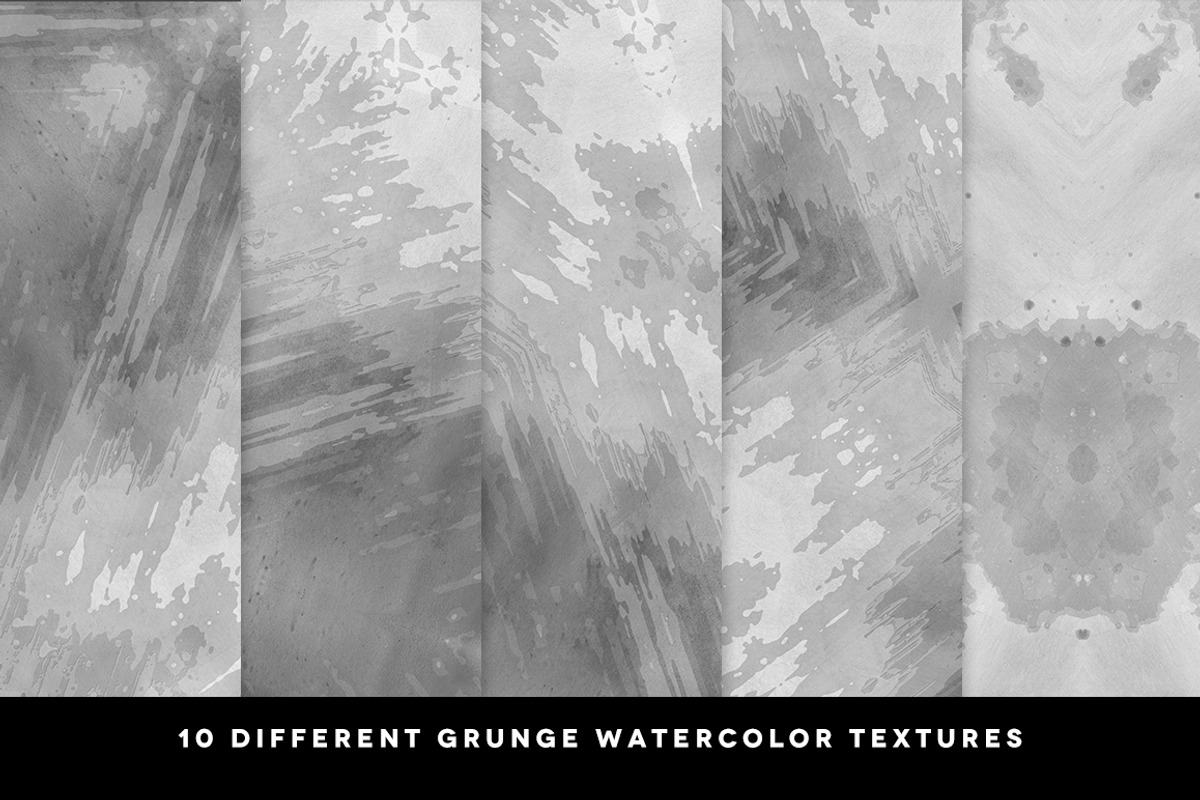 Grunge Watercolor Textures Bundle preview 3