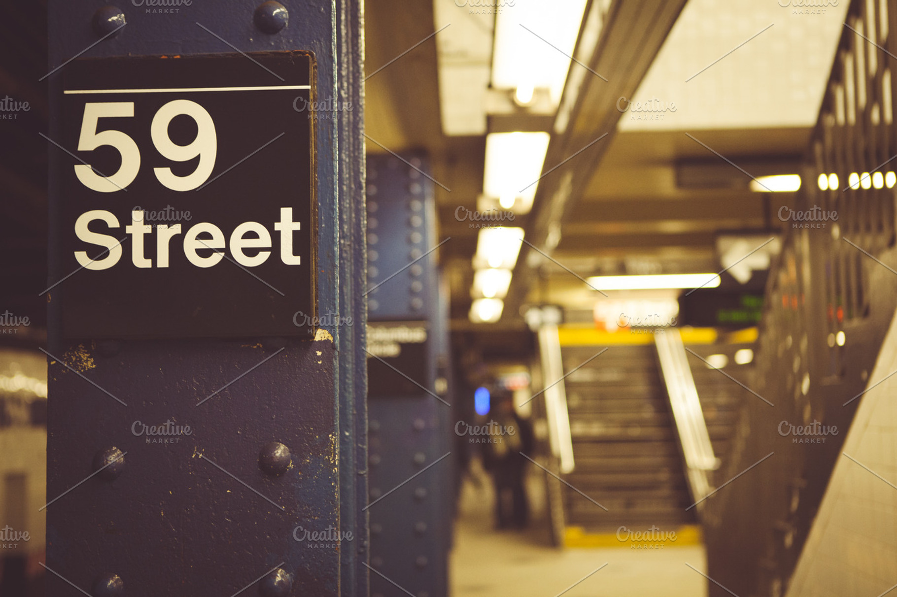 59th street sign containing new york, nyc, and ny, an Architecture Photo by North & Beard Ltd