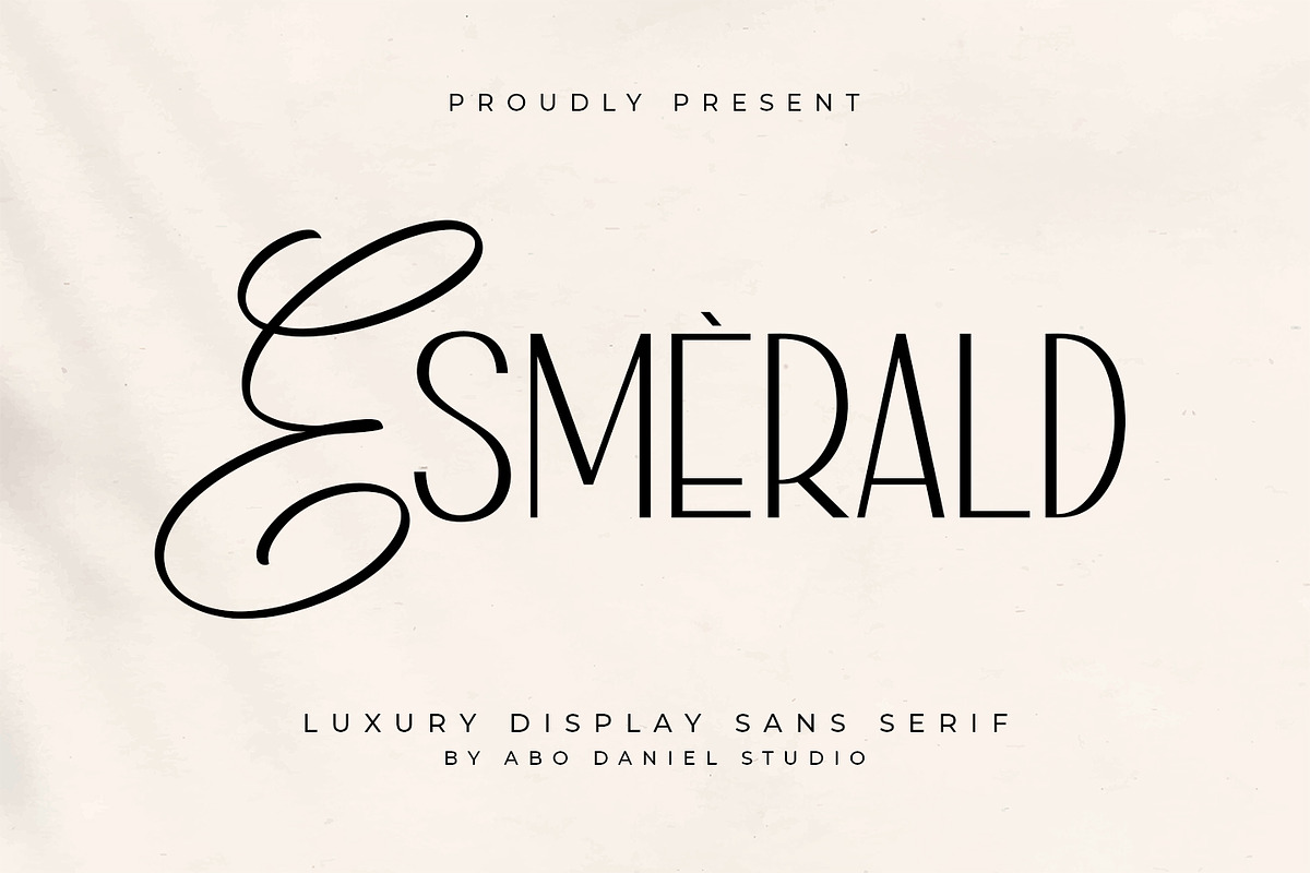 Esmerald, a Sans Serif Font by Abo Daniel Studio (Photo 1 of 13)