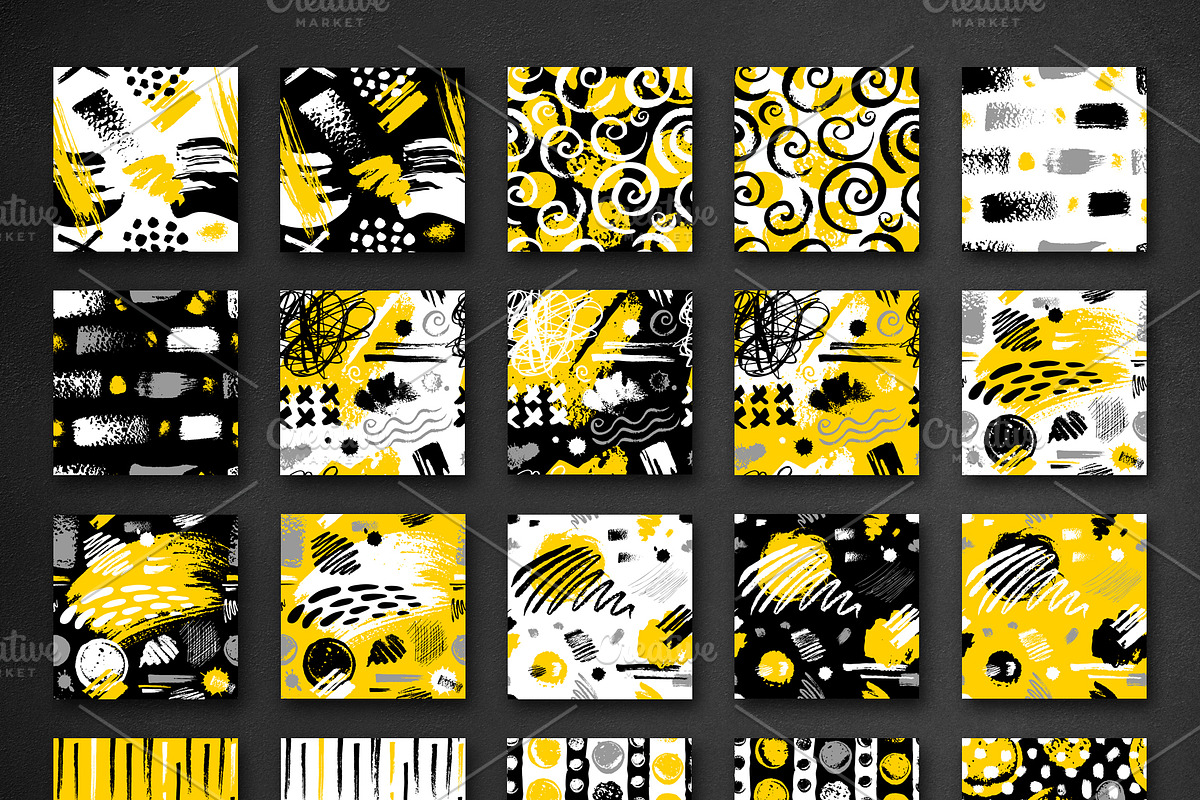 Grunge Style Yellow Collection, an Object Graphic by Iraida_Bearlala (Photo 4 of 5)