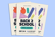 Modern Back To School Bazaar Flyer, a Flyer Template by Gumico Studio. (Thumbnail 2 of 3)