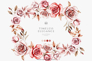 vintage roses elegant florals set, a Decorative Illustration by Patishop Art (Thumbnail 7 of 13)