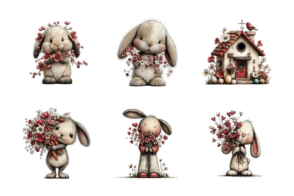 Whimsical Spring Easter Bundle, an Illustration by SinaCreation (Photo 2 of 11)