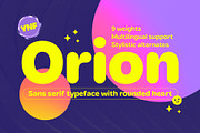 YNF Orion | Rounded sans serif, a Sans Serif Font by YNF (Thumbnail 1 of 45)