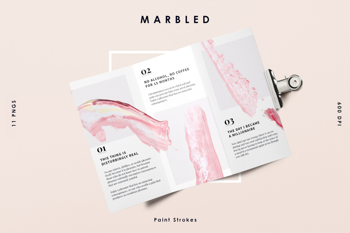 Pink Marbled; Paint Stroke, an Object Graphic by Emma Make (Photo 4 of 7)