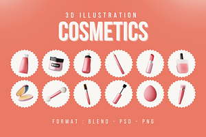 Cosmetic 3d Icon Collections