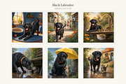 Black Labrador Illustrations, 30, an Animal Illustration by LanternkinStudio (Thumbnail 6 of 14)