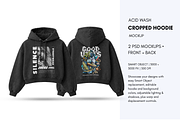 Acid Wash Cropped Hoodie Mockup Back, a Hoody Mockup by Pixel Foundry (Thumbnail 1 of 3)