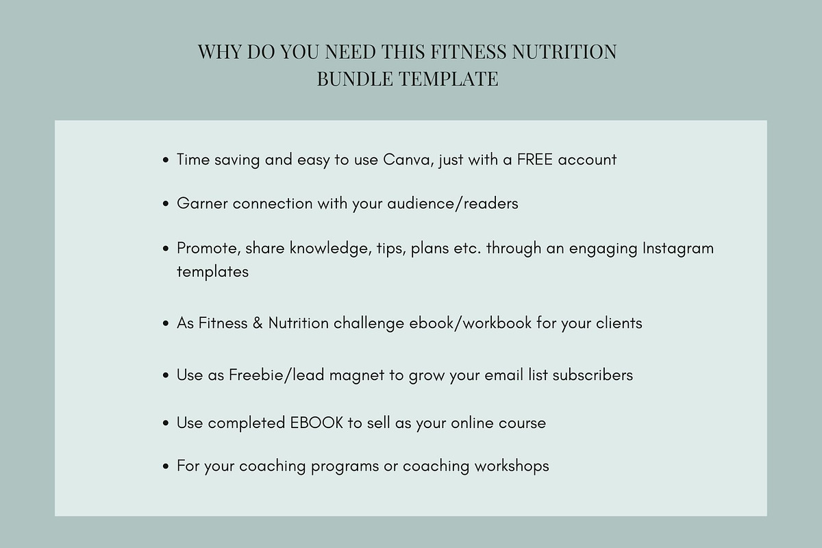 Nutrition Coach Course Creator Canva, a Social Media Template by Deepa Template Studio (Photo 12 of 48)