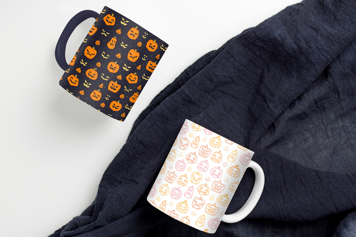 Spooky Halloween Seamless Patterns, a Pattern Graphic by oelhoem (Photo 4 of 5)