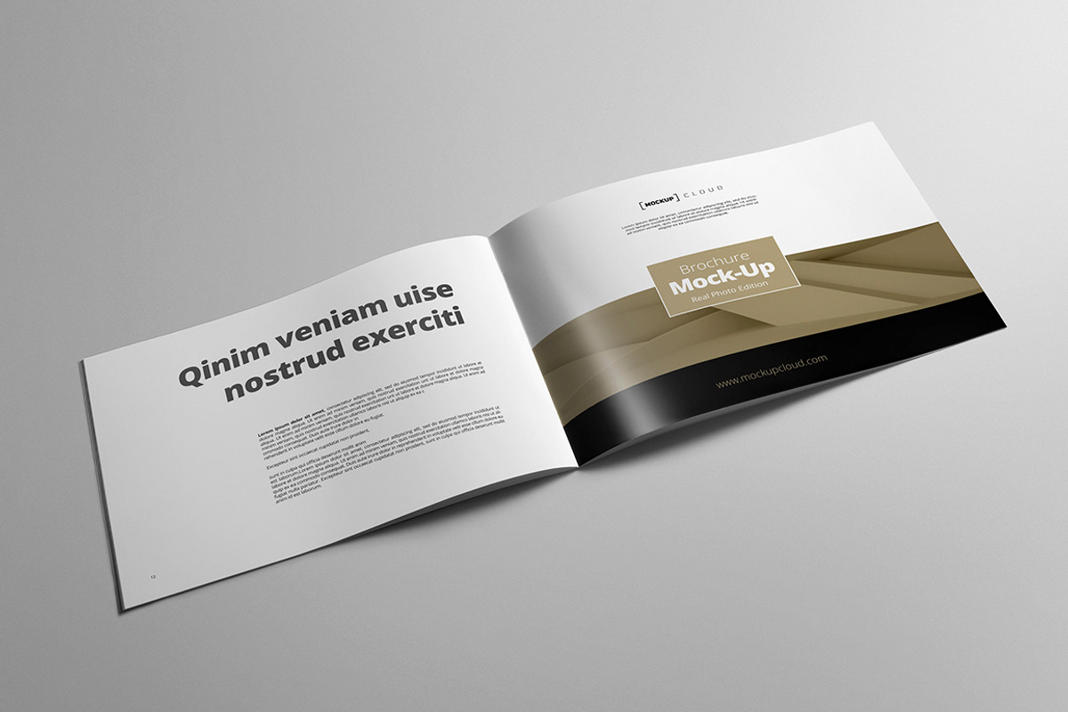 Brochure Mock-Up / A4 Landscape, a Print Template by Mockup Cloud (Photo 2 of 5)