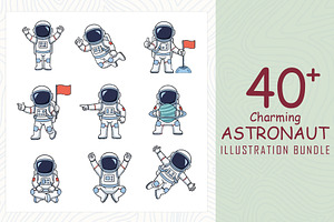 Charming astronauts EPS t-shirt set, a Technology Illustration by Sofia's Fashion