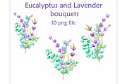 Eucalyptus and Lavender bouquets, an Illustration by EshaStudio (Thumbnail 4 of 4)