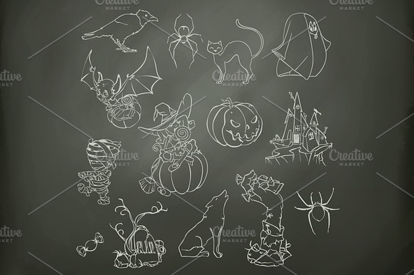 Halloween Sketches Of Icons
