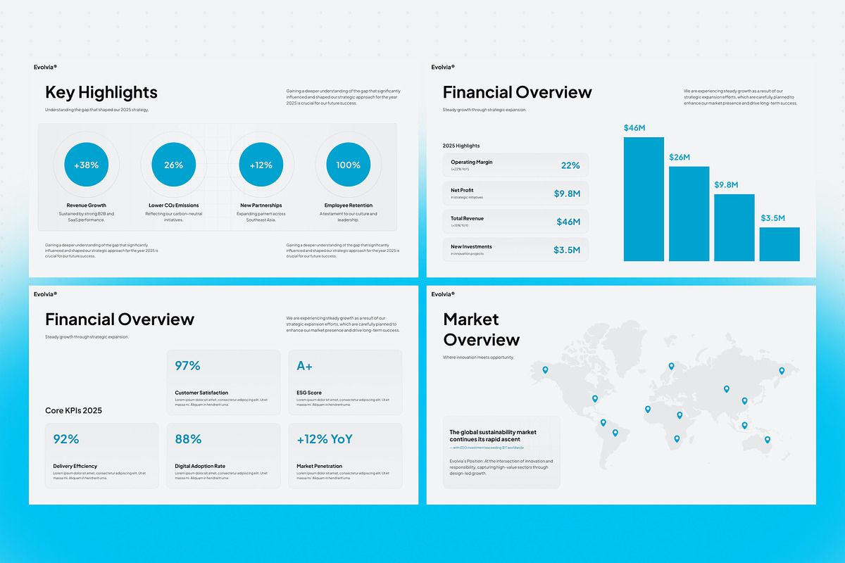 Annual Report Powerpoint Template, a Presentation Template by Eklip Studio (Photo 2 of 5)