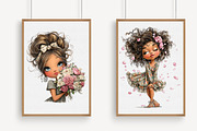Whimsical Spring Girls Clipart, an Illustration by Libby Wishes (Thumbnail 4 of 7)