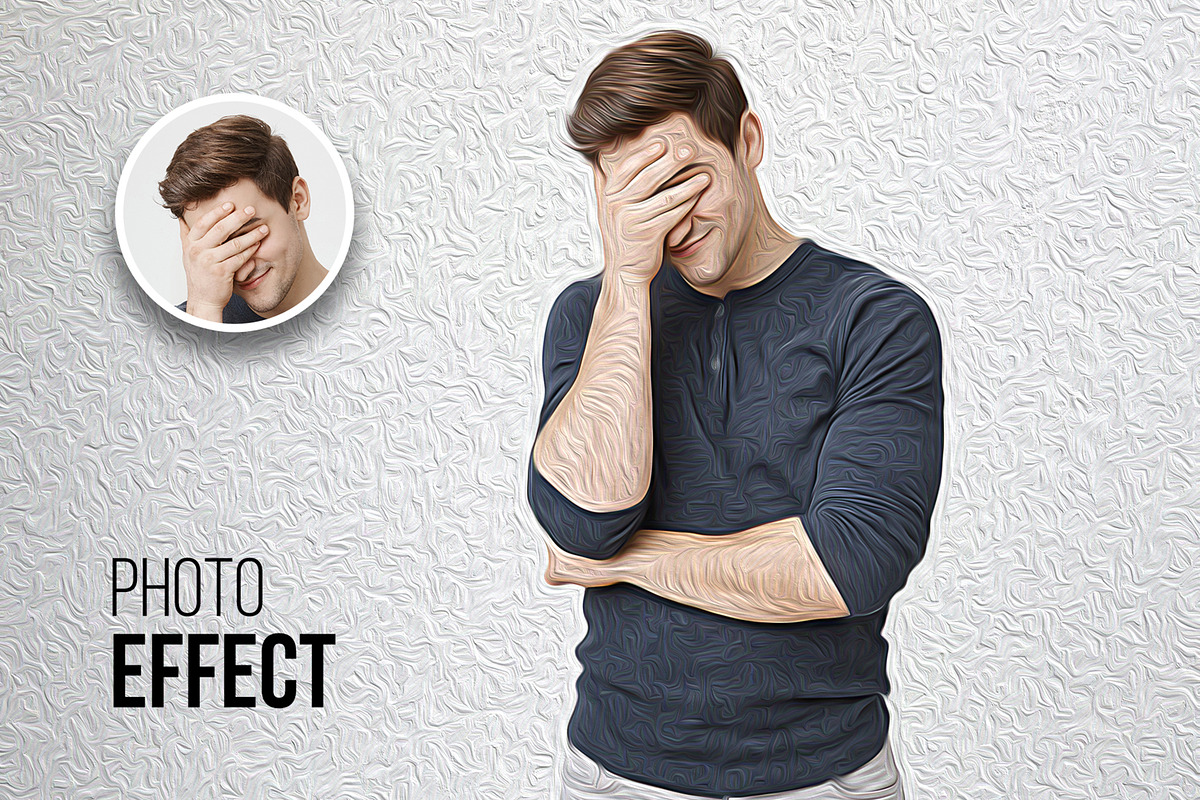 Paint Photo Effect Mockup Layout, a Layer Style Add-On by CreativeShaper (Photo 1 of 3)
