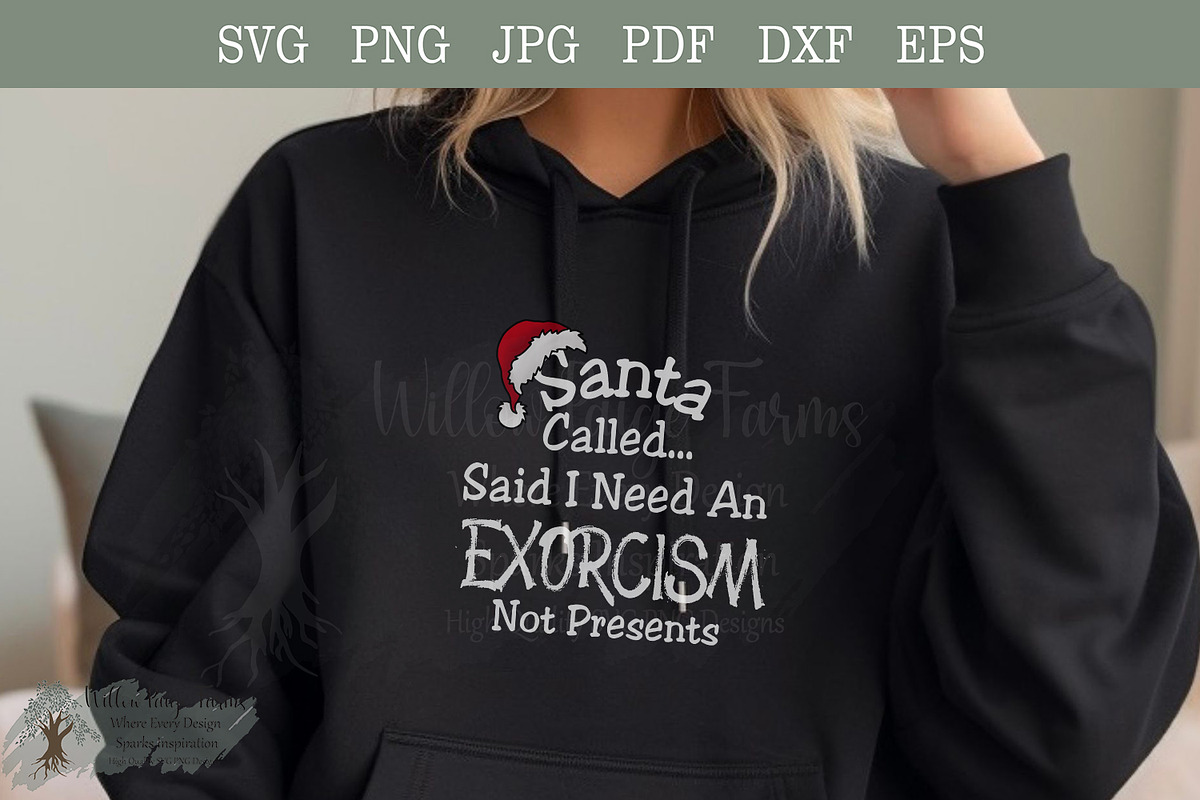 Santa funny Goth Christmas svg, an Object Graphic by Willow Paige Farms (Photo 2 of 6)