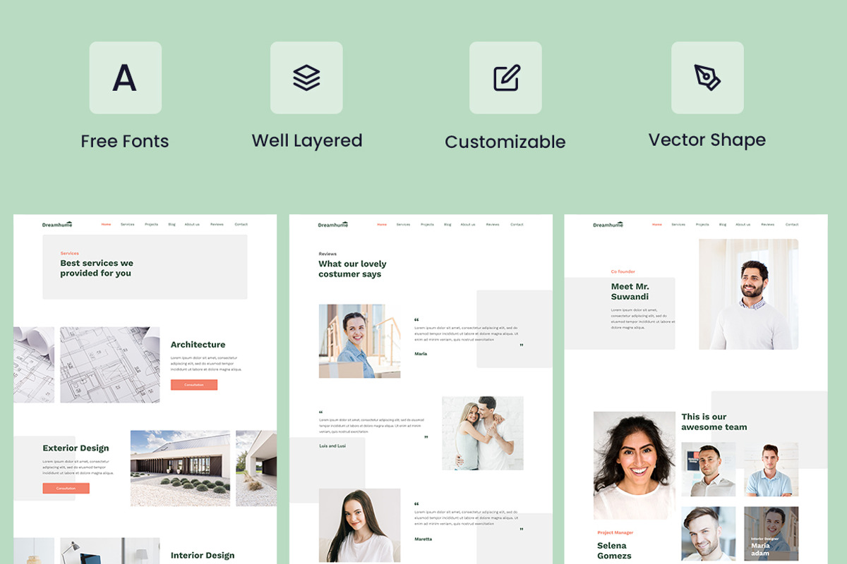 Real Estate Website Design Template, a Wireframe Template by INSPR STD (Photo 6 of 6)
