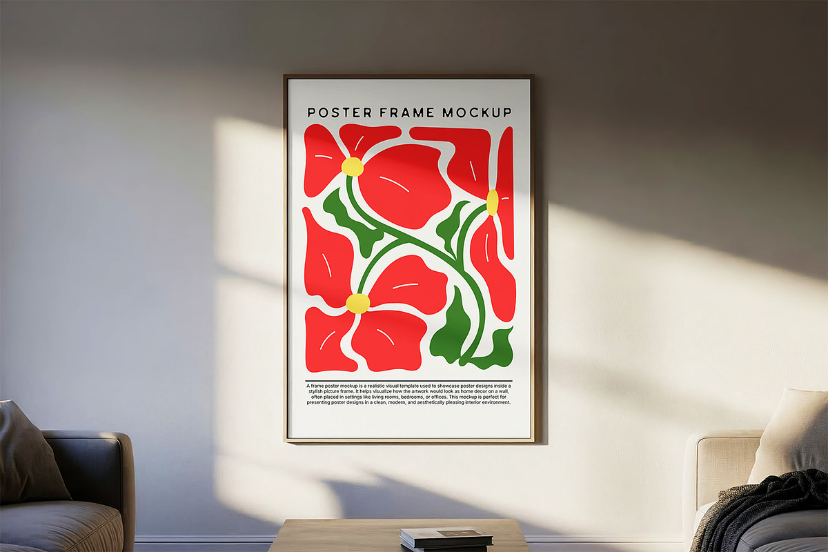 Poster Frame Mockup, an Advertising Mockup by Nathatype (Photo 8 of 9)