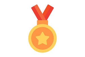 Medal Flat Icon, a Duotone Icon by Pexelpy