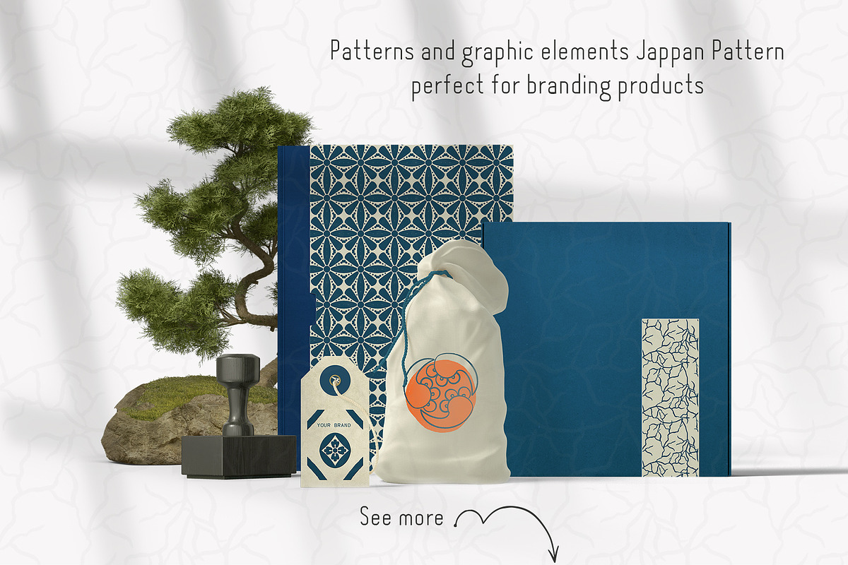 Modern Japanese patterns. Geometric, a Pattern Graphic by KomannaArt (Photo 2 of 6)