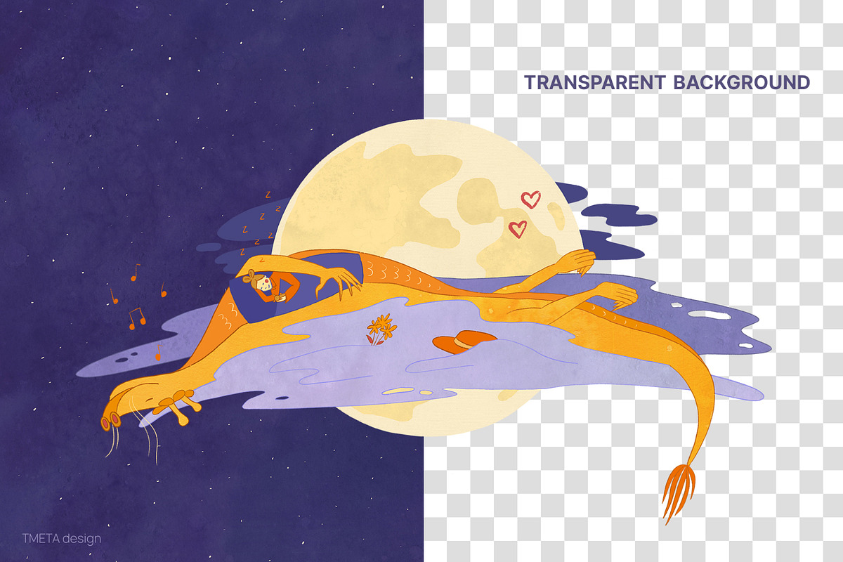 Romantic Dragons | Illustration Kit, an Animal Illustration by TMETA design (Photo 8 of 12)