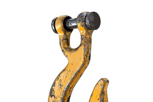 3D Set Of Used Lifting Crane Hooks