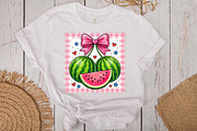 Watermelon Coquette Bow Summer PNG, an Illustration by CraftArtStudio (Thumbnail 3 of 4)