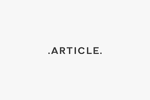 Article - A Geometric Typeface