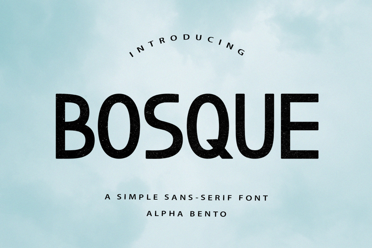 BOSQUE, a Sans Serif Font by Alpha Bento (Photo 1 of 5)