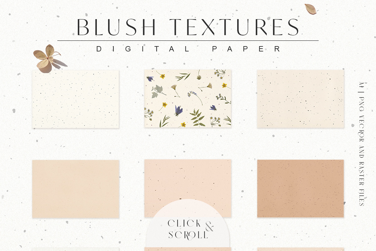 Blush Vintage Dry Flower Textures, a Texture Graphic by NassyArt (Photo 3 of 9)