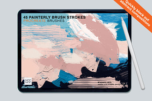 45 Procreate Painterly Brush Stamps