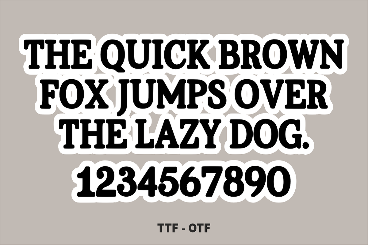 Block Retro - Classic Bold Font, a Slab Serif Font by KiddoGlyphs Studio (Photo 4 of 5)