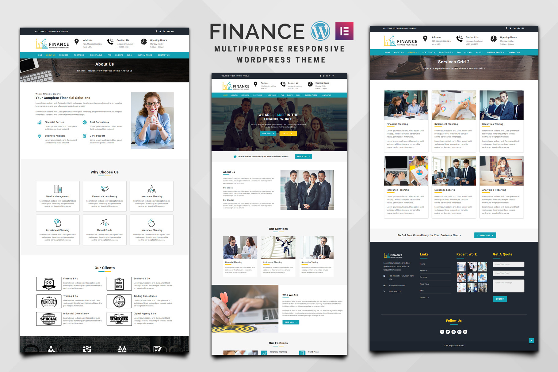Finance - WordPress Theme, a WordPress Template by Pennyblack Templates