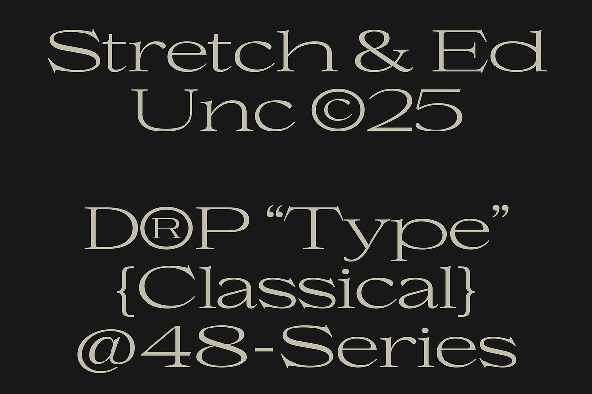 Uncmmn Stretched - 7 Style Serif, a Serif Font by Kotivoro (Photo 8 of 18)