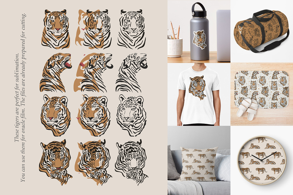 African tigers collection, an Animal Illustration by Siriliadka Dreams (Photo 3 of 6)