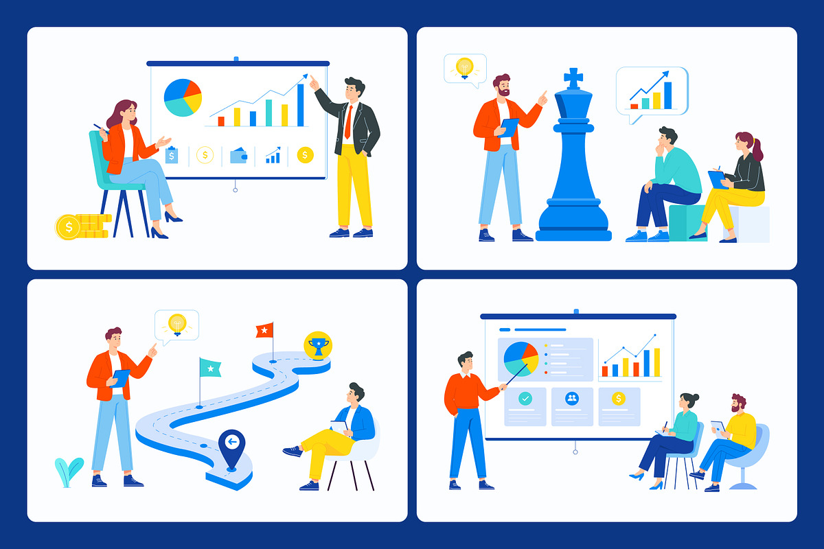 80 Business Illustrations Bundle, a Finance Illustration by Brickclay (Photo 8 of 11)