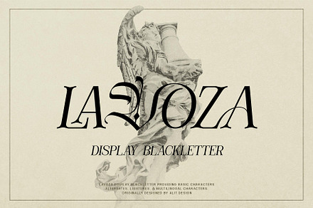 Lavoza typeface, a Blackletter Font by alit design