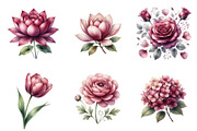 Dusty Rose and Burgundy, a Texture Illustration by fashionaddict (Thumbnail 4 of 7)