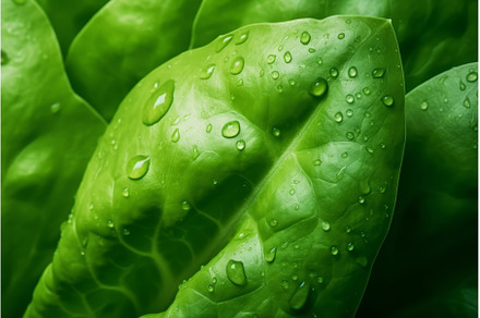 Lettuce leaves closeup. Generate Ai, a Food & Drink Photo by Ylivdesign