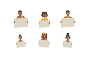 Smiling African Men and Women in, a Person Illustration by TopVectors